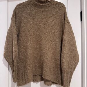 Splendid Women's Chunky Taupe Turtleneck Sweater